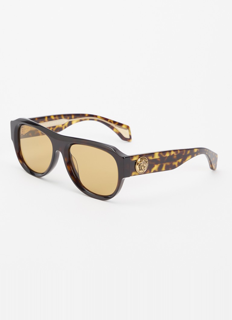 Versace Dames Piloten zonnebril VE4518U Donkerbruin - Deal