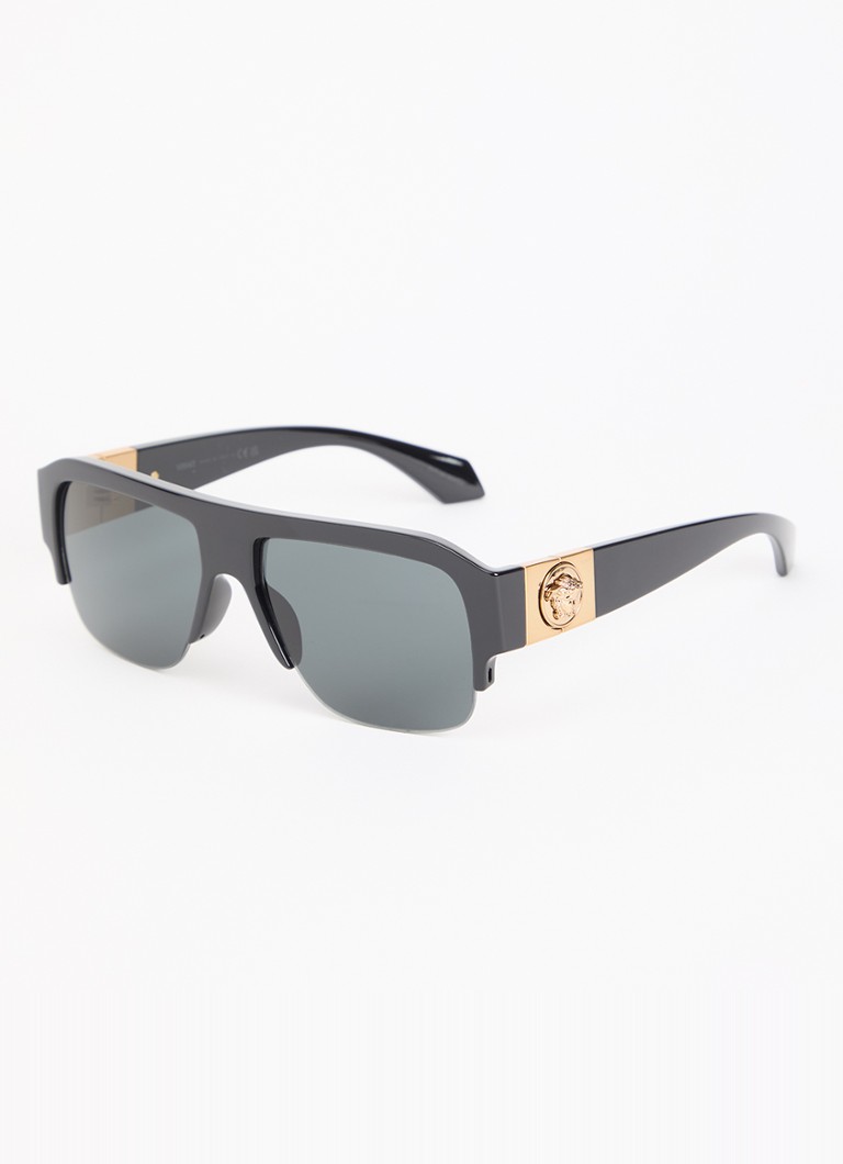 Versace Heren Piloten zonnebril VE4525U Zwart - Deal