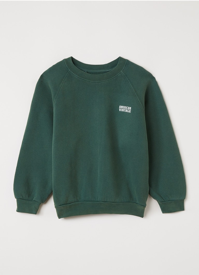 American Vintage Meisjes Izubird sweater met logo in de kleur Paars, maat: 146