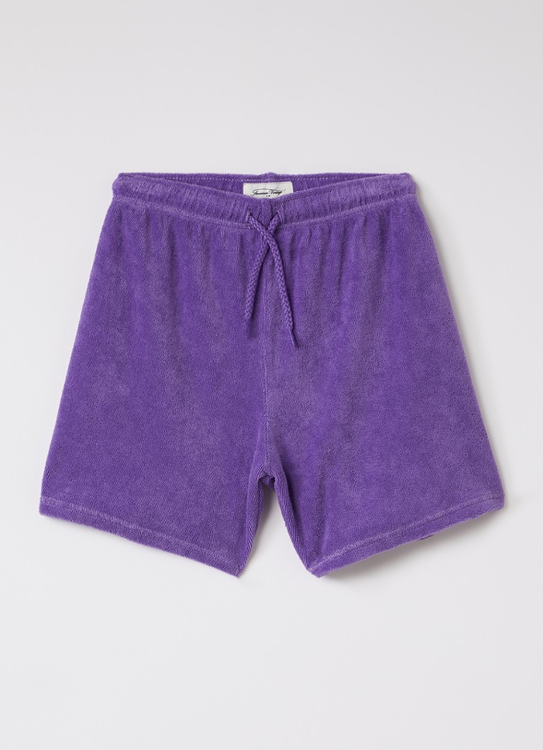 American Vintage Meisjes Fluxow loose fit korte broek van badstof in de kleur Paars, maat: 7Y = 122
