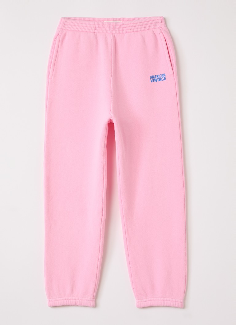 American Vintage Meisjes Izubird tapered fit joggingbroek met logo in de kleur Roze, maat: 13Y = 158