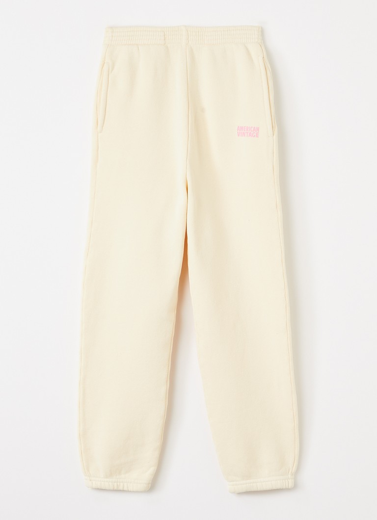 American Vintage Meisjes Izubird tapered fit joggingbroek met logo in de kleur Lichtgeel, maat: 13Y = 158