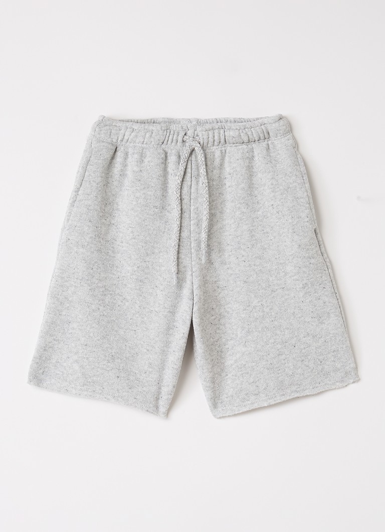 American Vintage Jongens Evona straight fit korte joggingbroek met trekkoord in de kleur Grijs, maat: 5Y=110