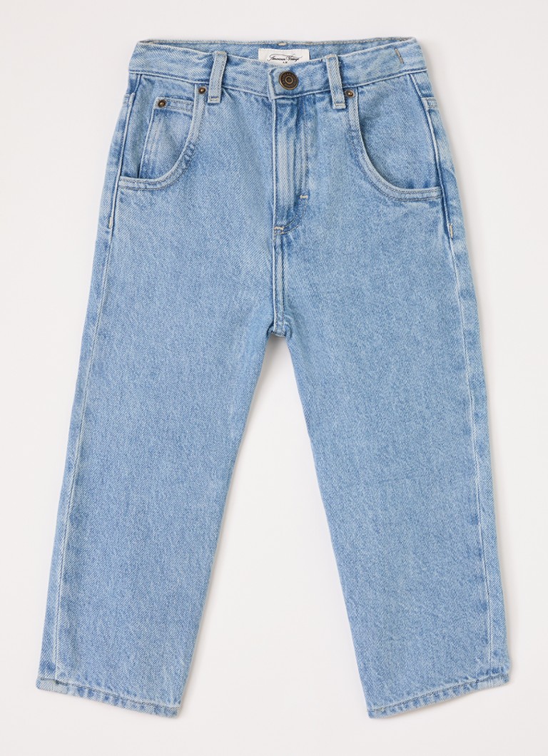 American Vintage Jongens Joybird regular fit jeans met lichte wassing in de kleur Indigo, maat: 9=134