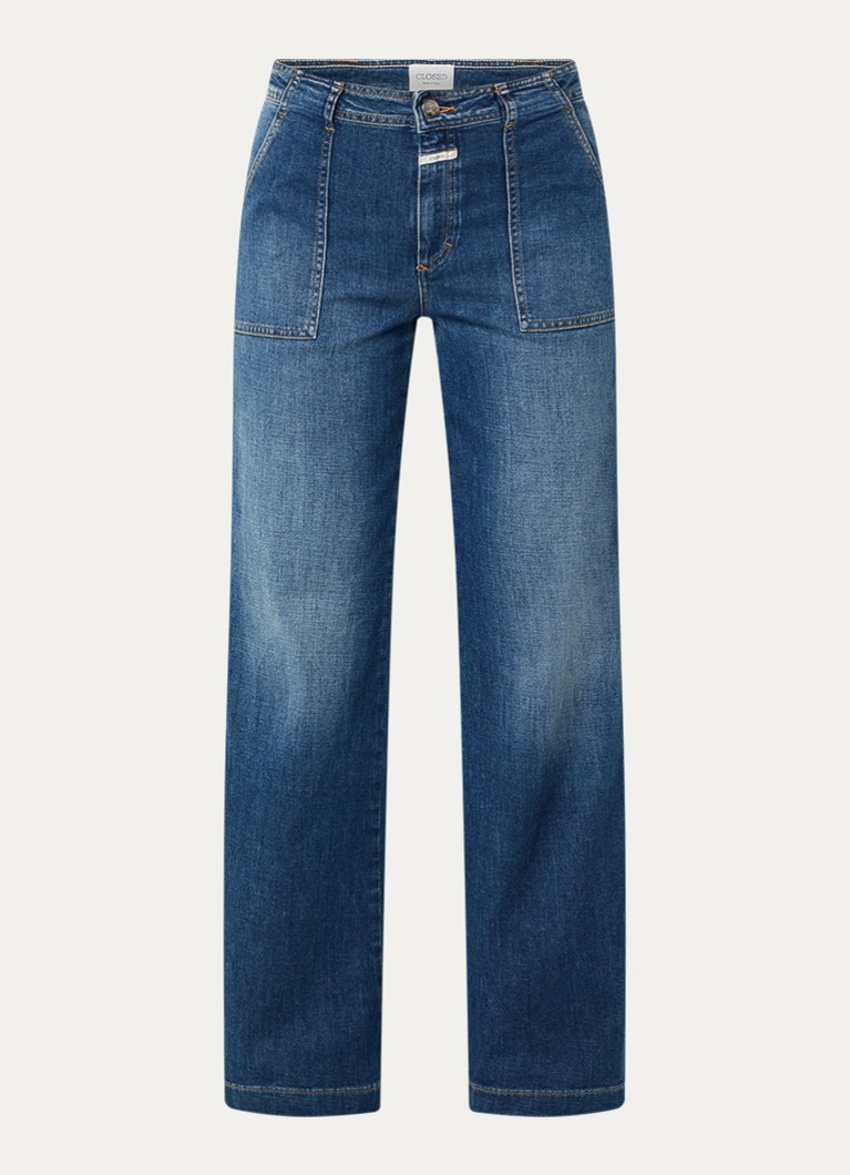 CLOSED Dames Aria high waist wide leg jeans met steekzakken in de kleur Indigo