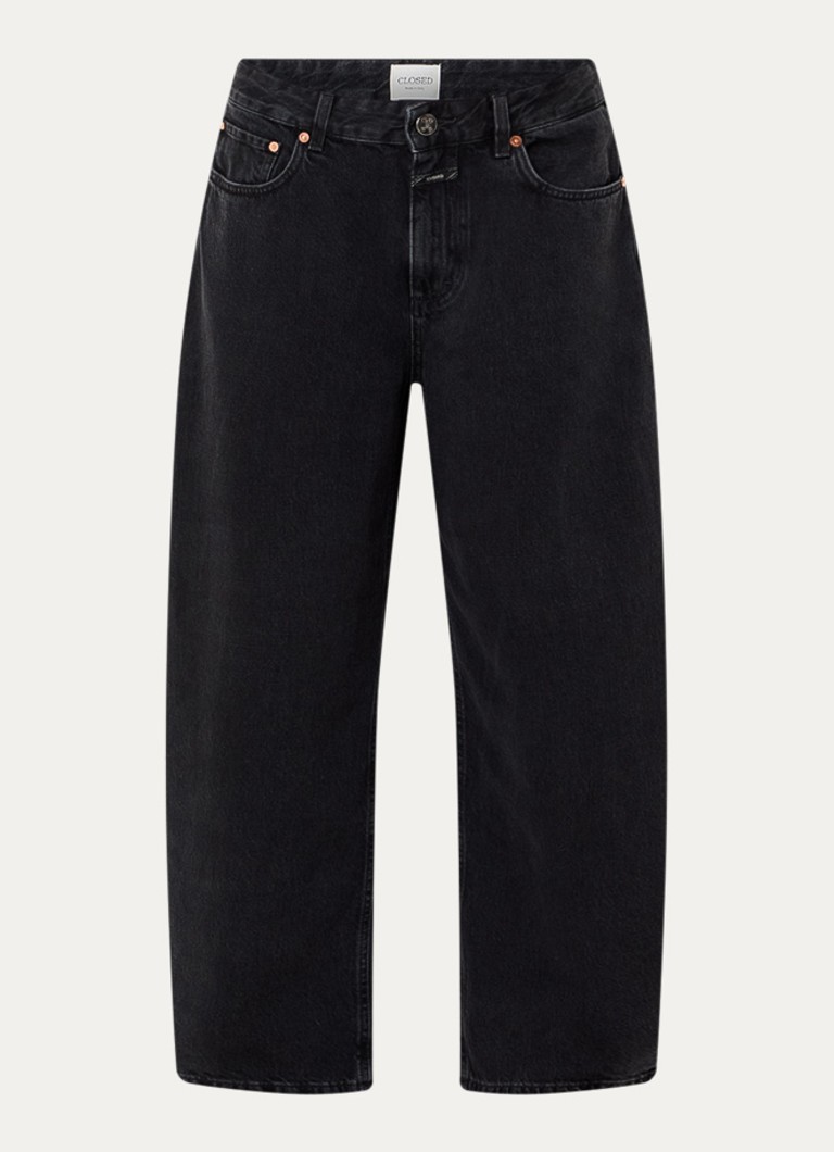 CLOSED Dames Jazzie high waist wide leg jeans in de kleur Donkergrijs