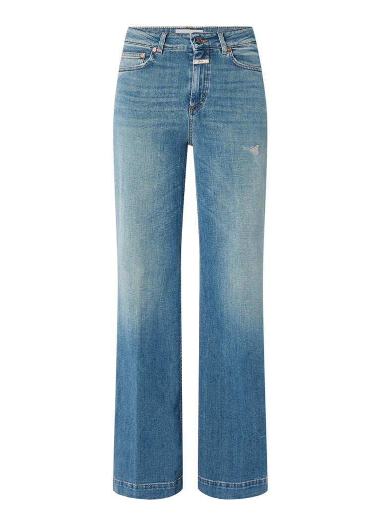 CLOSED Dames Glow Up high waist flared jeans met lichte wassing in de kleur Indigo