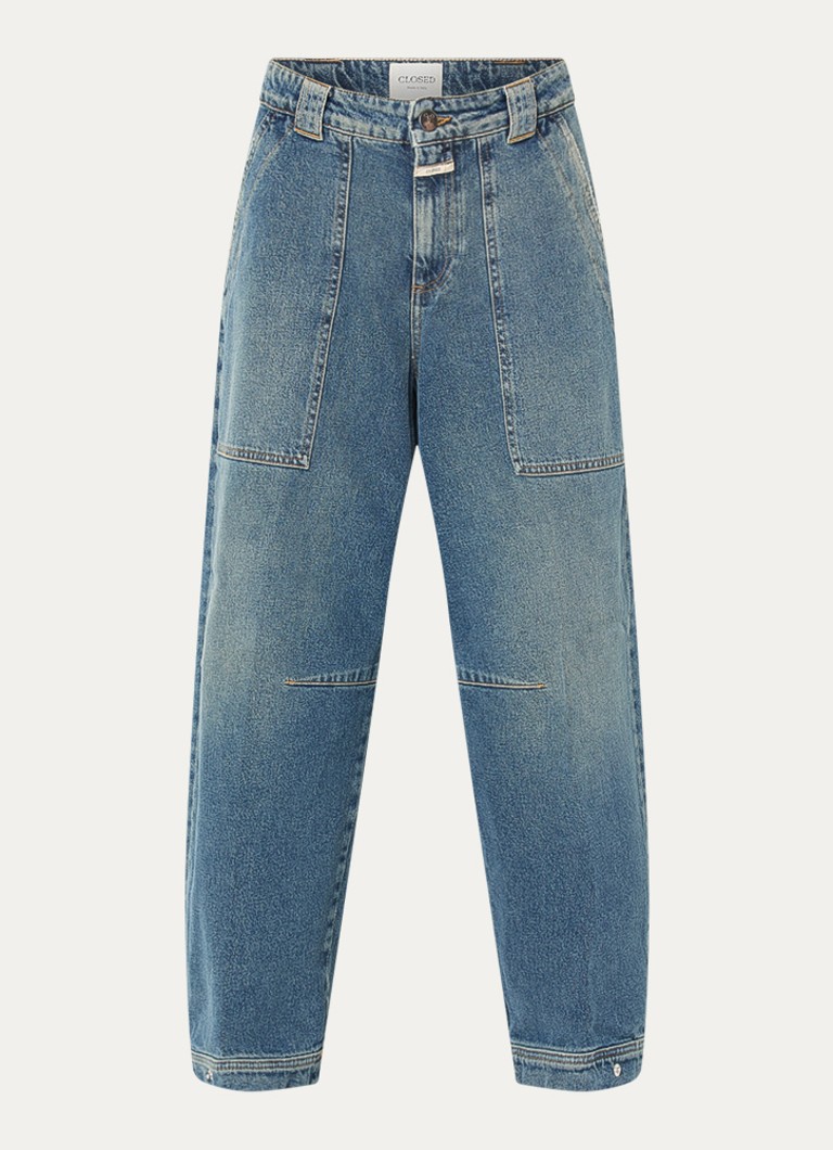 CLOSED Dames Rhannon high waist tapered fit jeans met medium wassing in de kleur Indigo