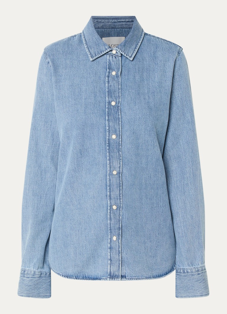 CLOSED Dames Blouse van denim in de kleur Indigo