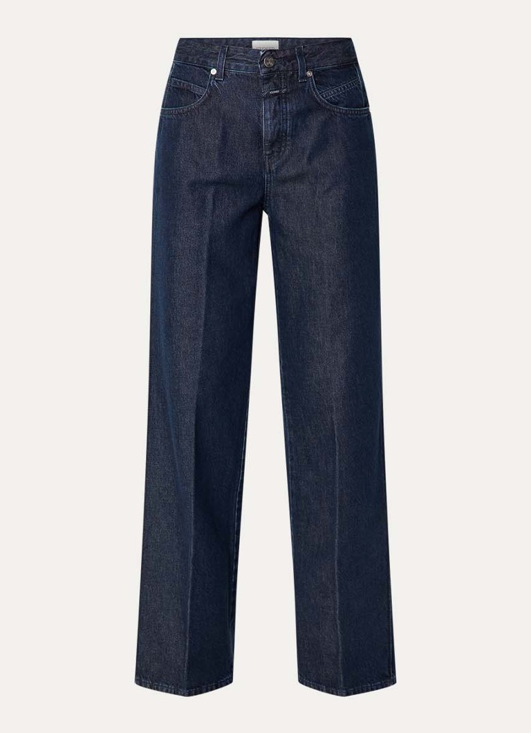 CLOSED Dames Nikka high waist straight leg jeans met persplooi in de kleur Indigo