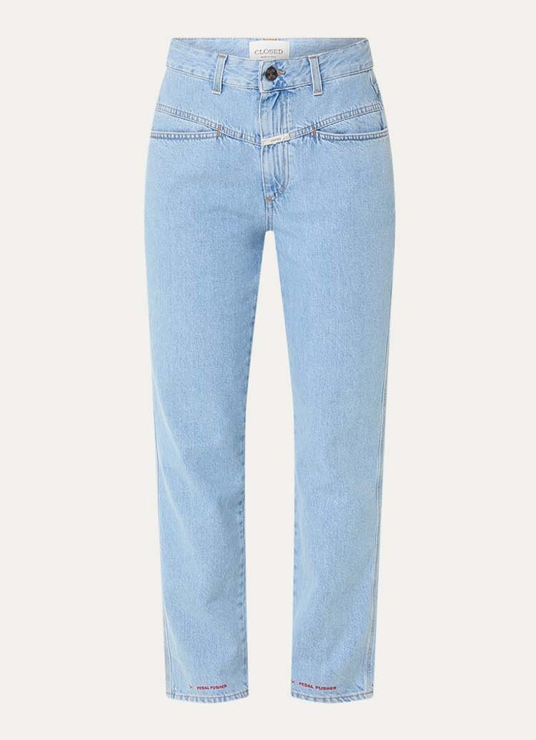 CLOSED Dames Pedal Pusher high waist straight leg jeans met lichte wassing in de kleur Indigo