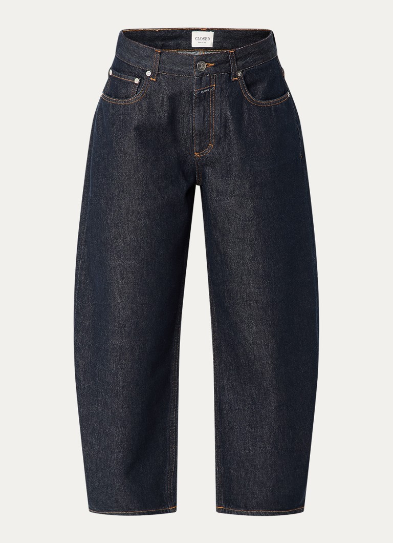 CLOSED Dames Jazzie high waist balloon fit jeans met donkere wassing in de kleur Indigo