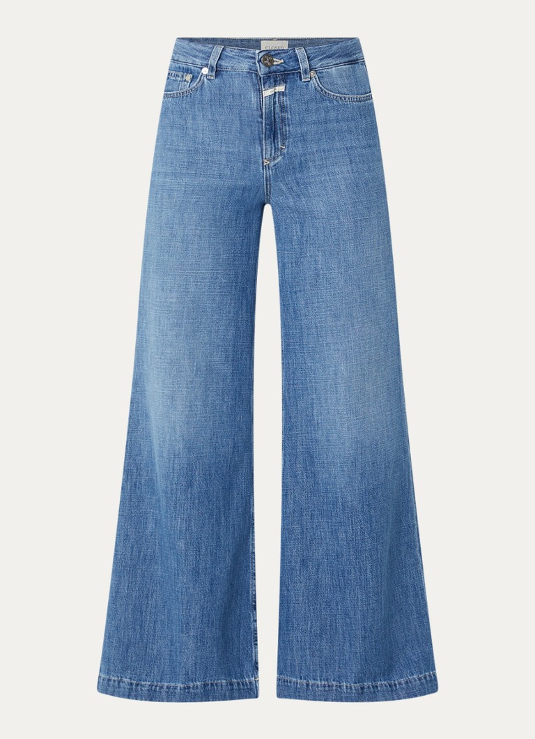 CLOSED Dames Glow Up high waist flared jeans met medium wassing in de kleur Indigo