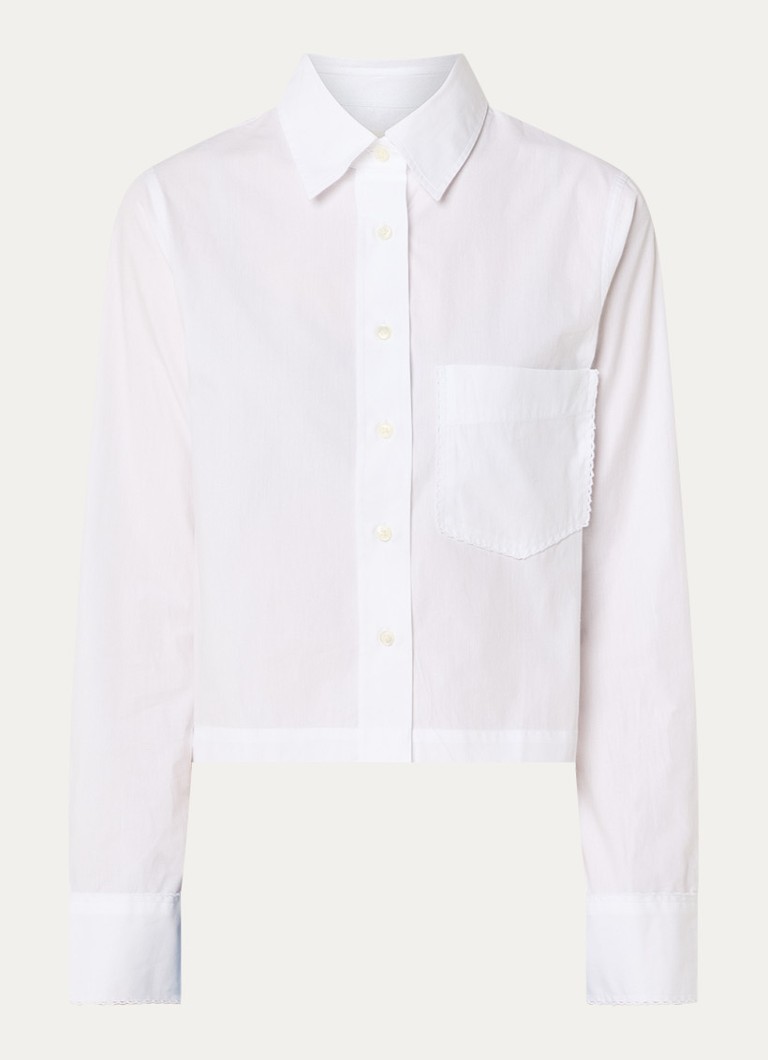 CLOSED Dames Blouse met borstzak in de kleur Wit
