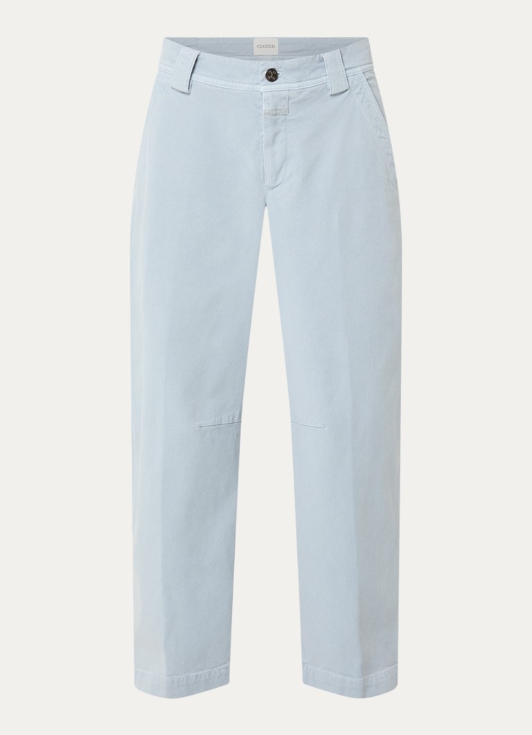 CLOSED Dames Romi high waist straight leg jeans met lichte wassing in de kleur Lichtblauw