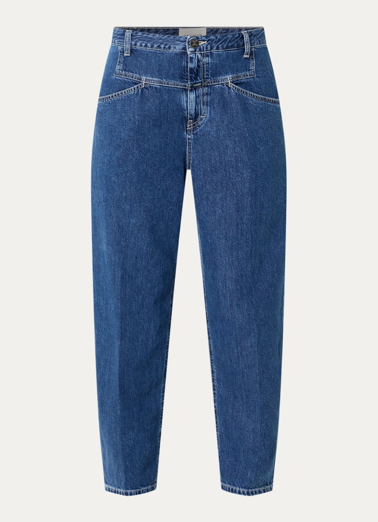 CLOSED Dames Stover-X straight leg jeans met donkere wassing in de kleur Indigo