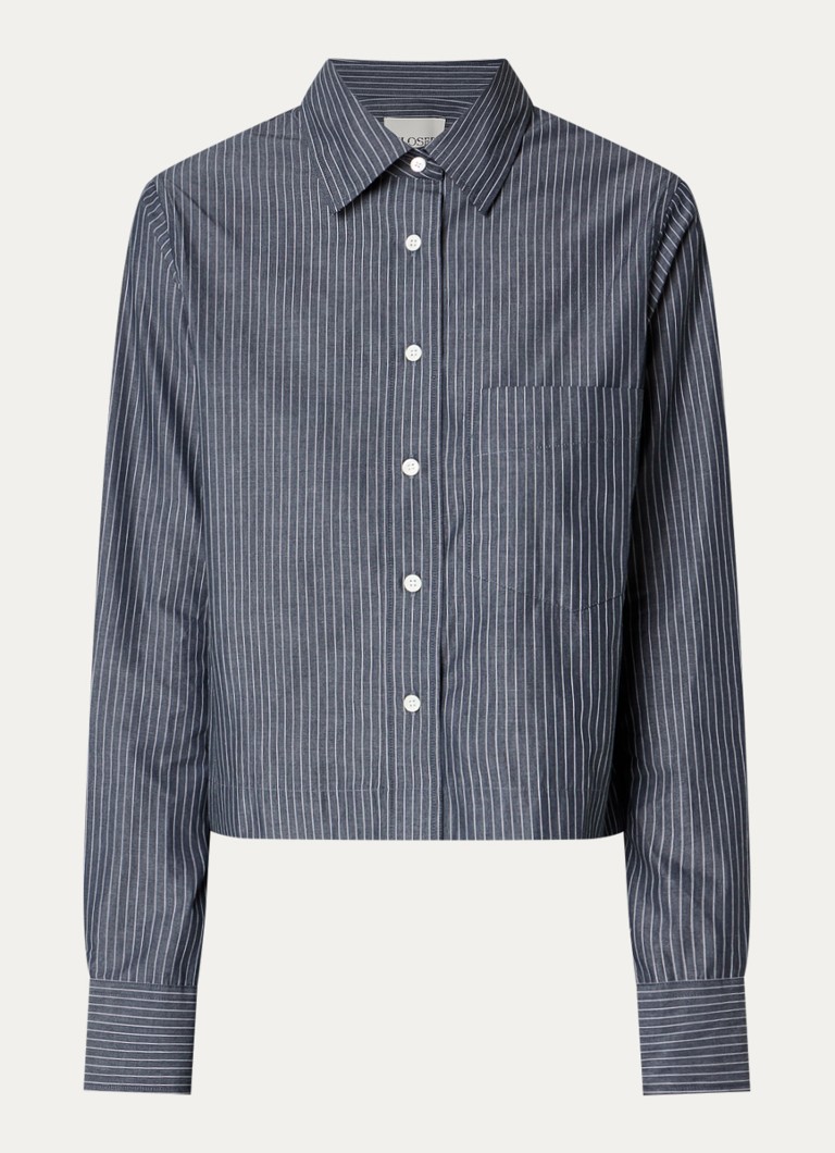 CLOSED Dames Blouse met streepprint in de kleur Indigo