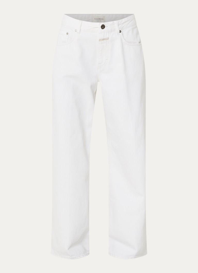 CLOSED Dames Jayla mid waist loose fit jeans met gekleurde wassing in de kleur Gebroken wit