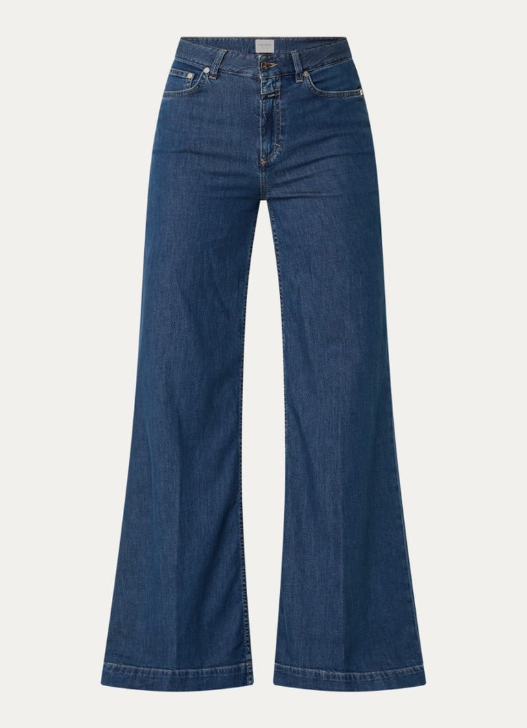 CLOSED Dames High waist flared jeans met medium wassing in de kleur Indigo
