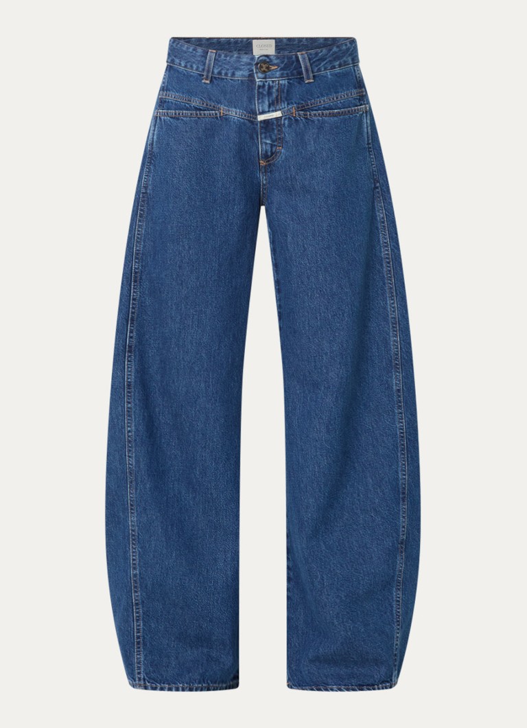 CLOSED Dames Tori-x high waist wide leg jeans met steekzakken in de kleur Indigo