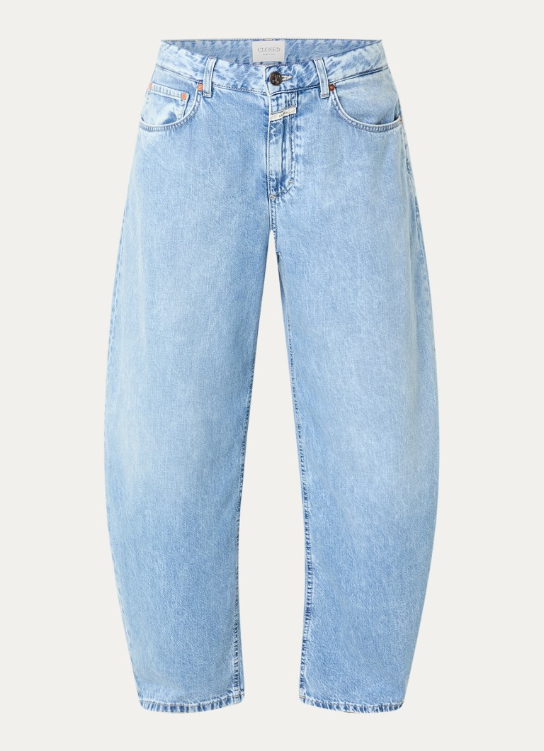 CLOSED Dames Jazzie balloon fit jeans met medium waassing in de kleur Jeans