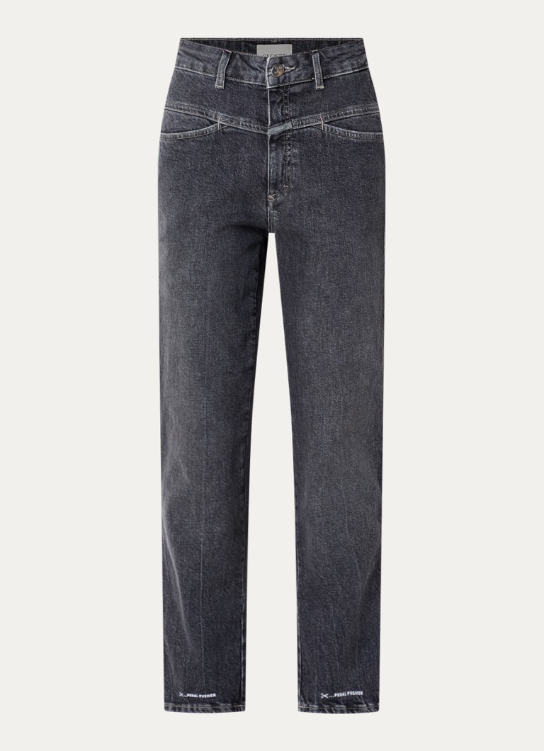 CLOSED Dames Pedal Pusher slim fit jeans met gekleurde wassing in de kleur Antraciet