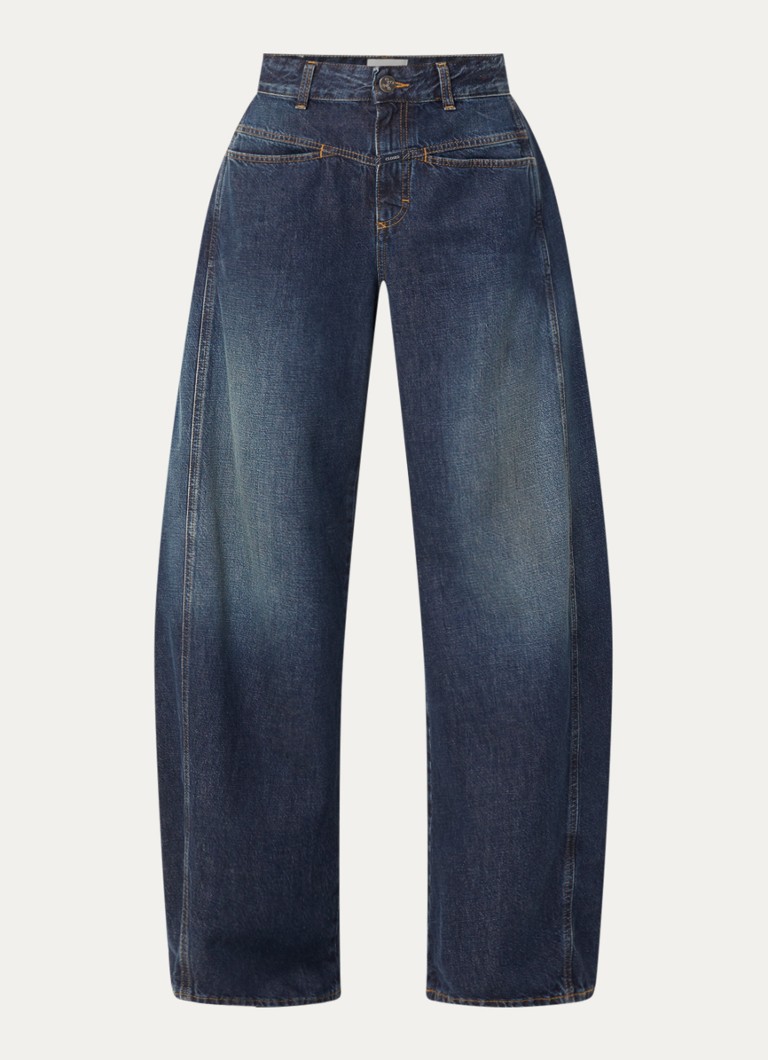 CLOSED Dames Tori-X high waist balloon fit jeans met medium wassing in de kleur Indigo