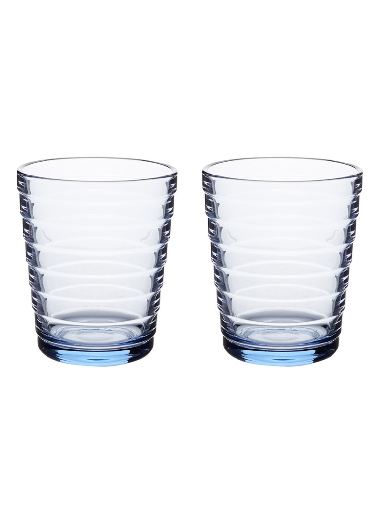 Iittala Aino Aalto drinkglas 22 cl set van 2 Blauw - Deal