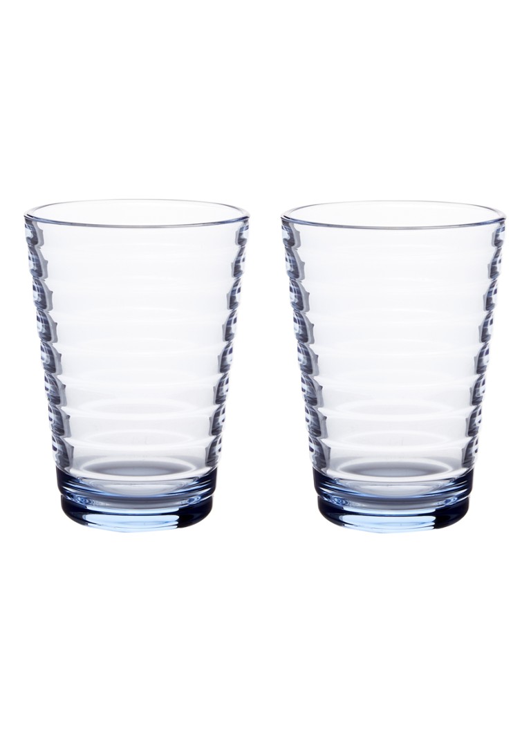Iittala Aino Aalto drinkglas 33 cl set van 2 Blauw - Deal
