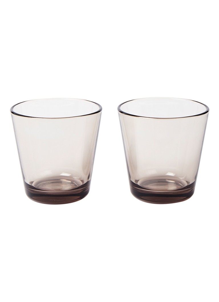 Iittala Kartio drinkglas 21 cl set van 2 Bruin - Deal