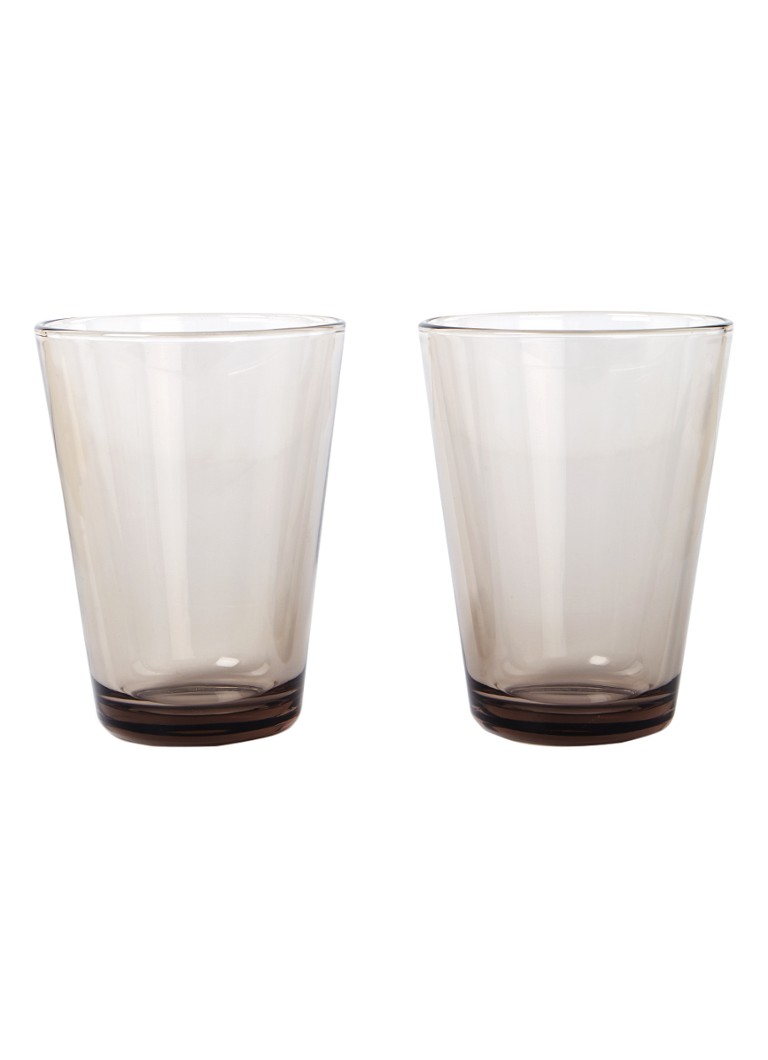 Iittala Kartio drinkglas 40 cl set van 2 Bruin - Deal