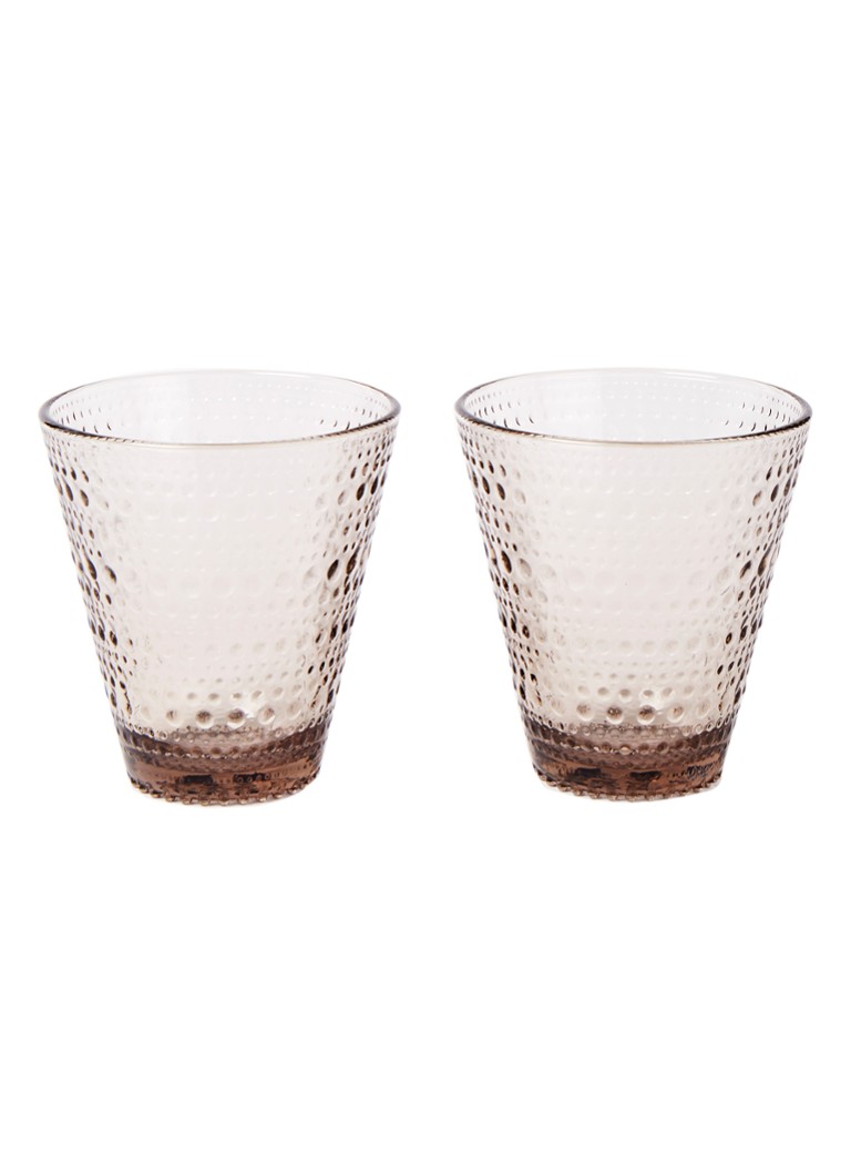 Iittala Kastehelmi drinkglas 30 cl set van 2 Bruin - Deal