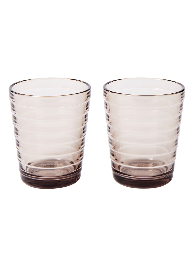 Iittala Aino Aalto drinkglas 22 cl in set van 2 Bruin - Deal