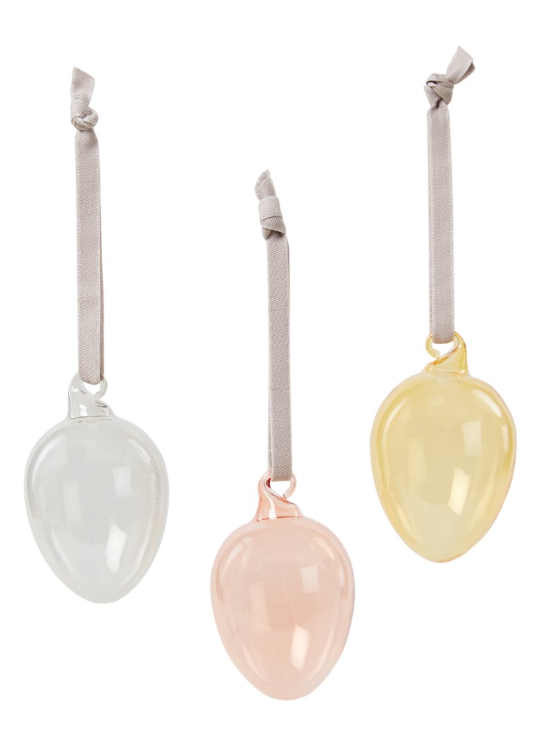 Iittala Lasimunat decoratiehangers 6 cm set van 3 Multicolor