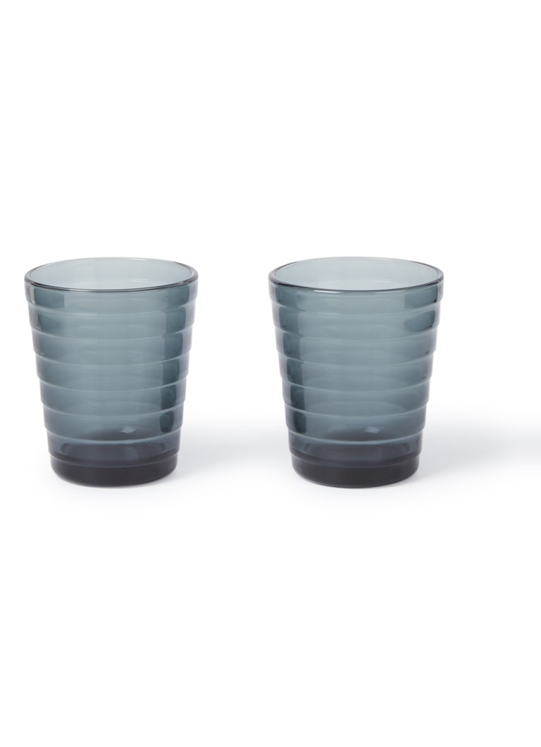Iittala Aino Aalto drinkglas 22 cl set van 2 Donkergrijs - Deal