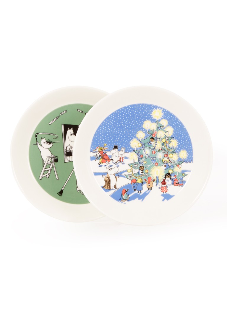 Arabia Moomin Collector's Plate 7/10 ontbijtbord 19 cm set van 2 Multicolor - Deal