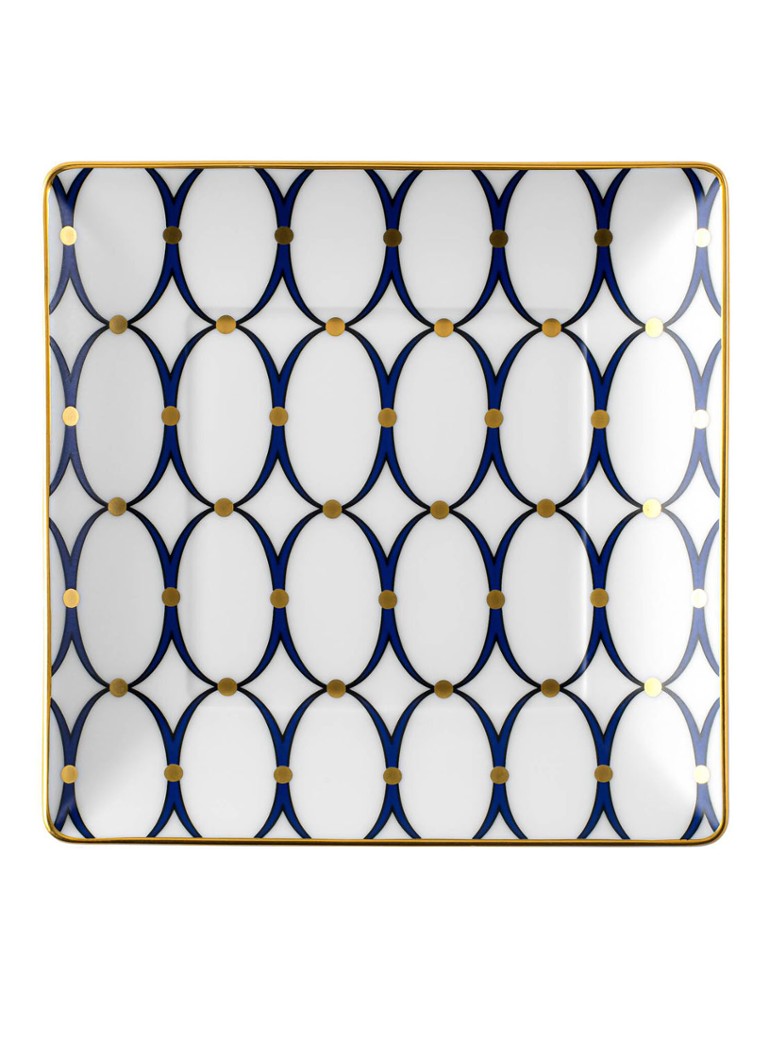 Wedgwood Renaissance Gold gebaksbordje 14 cm Donkerblauw - Deal