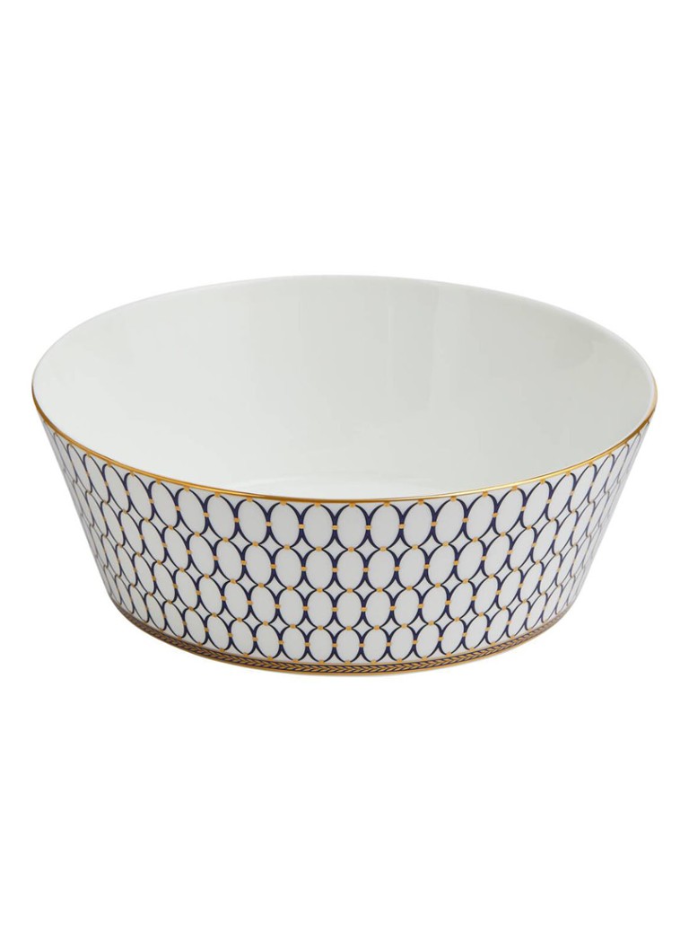 Wedgwood Renaissance Gold saladeschaal 25 cm Donkerblauw - Deal