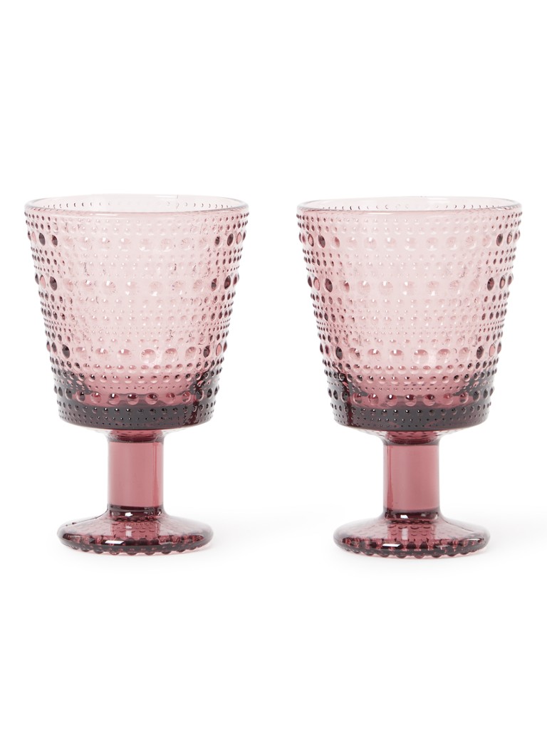 Iittala Kastehelmi glas 26 cl set van 2 Paars - Deal
