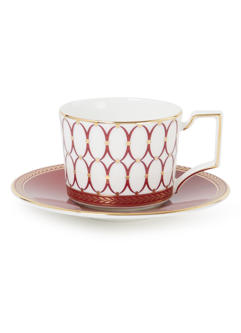 Wedgwood Renaissance Red espressokopje en schotel 7 cl Rood - Deal