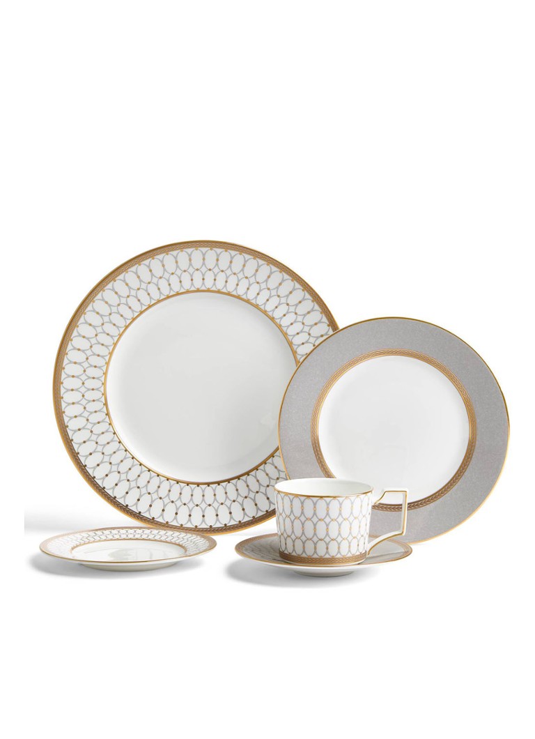 Wedgwood Renaissance Grey serviesset 5-delig Wit - Deal