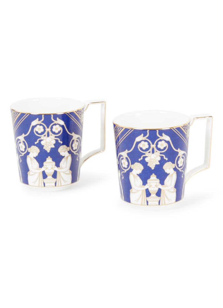 Wedgwood Renaissance Gold kopje 30 cl set van 2 Donkerblauw - Deal