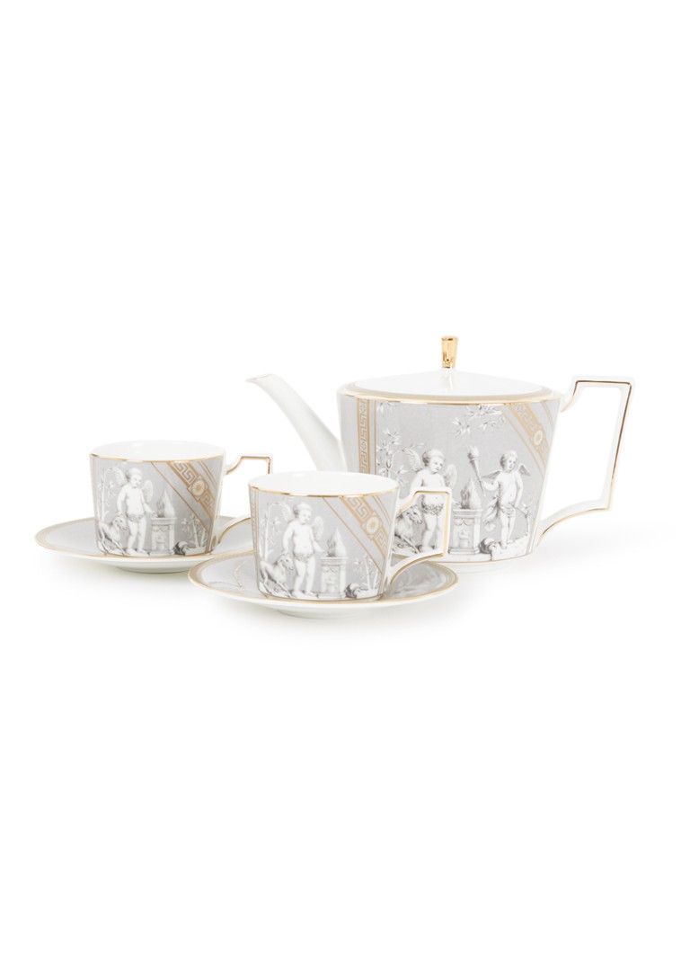 Wedgwood Renaissance Grey theeset 3-delig in geschenkdoos Grijs - Deal