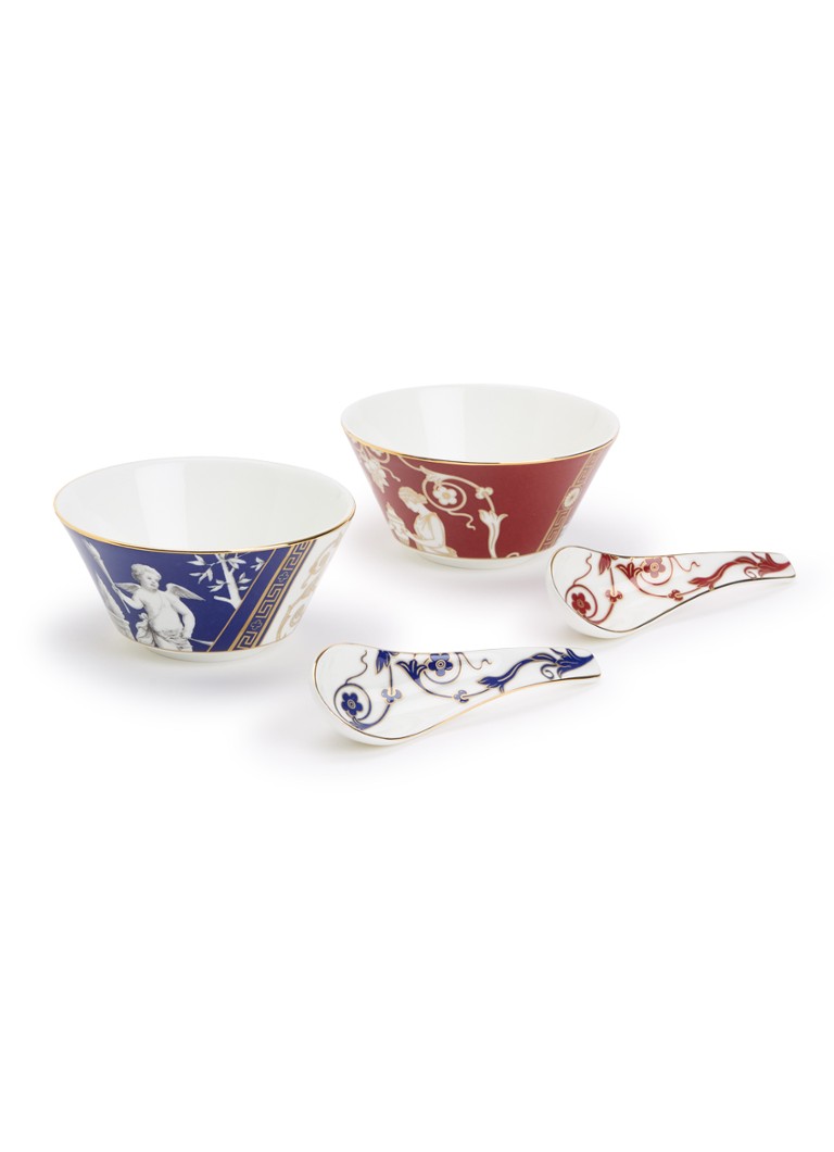 Wedgwood Renaissance Mix serviesset 4-delig in geschenkdoos Donkerblauw - Deal