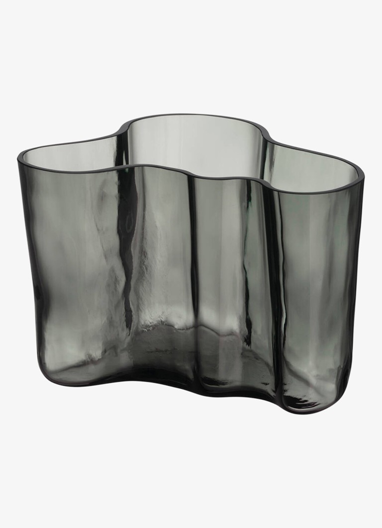 Iittala Alvar Aalto vaas 14 cm Donkergrijs - Deal