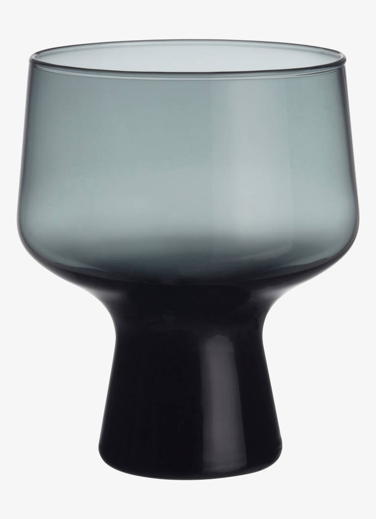 Iittala Solare bokaal 29 cl staalgrijs set van 2 Donkergrijs