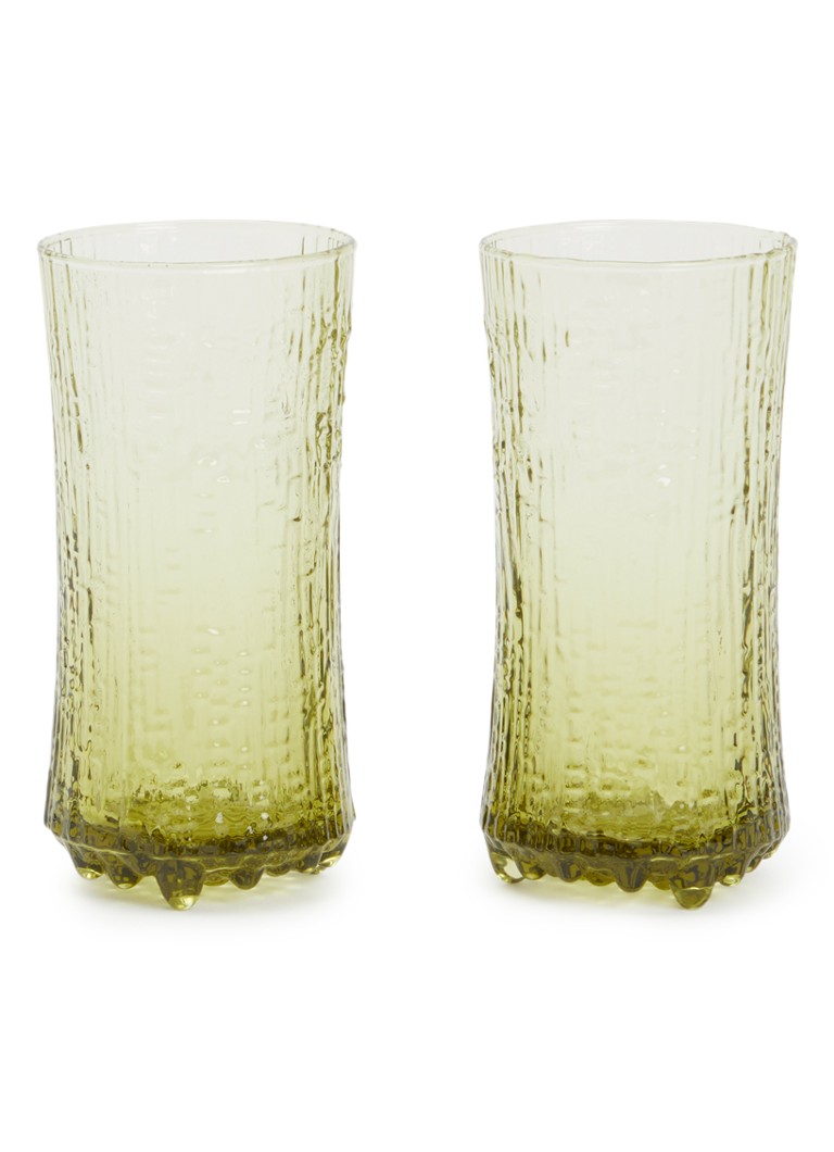 Iittala Ultima Thule champagneglas 18 cl set van 2 Mosgroen - Deal