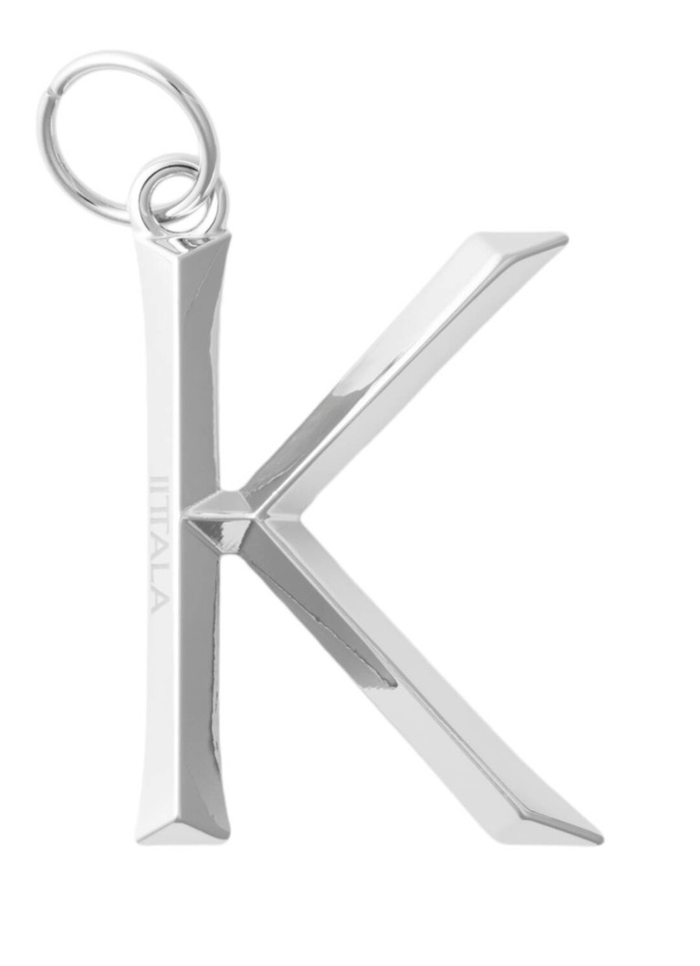 Iittala Dames Letter K tasbedel in de kleur Zilver