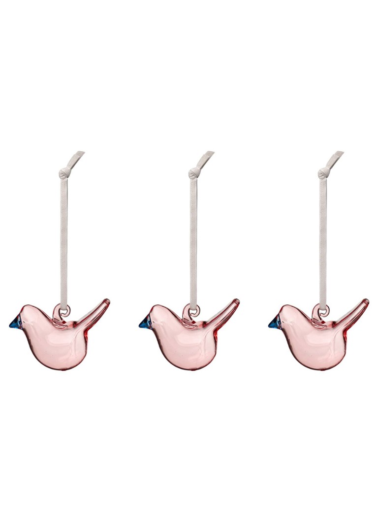 Iittala Oiva Toikka hanger van glas set van 3 Roze - Deal