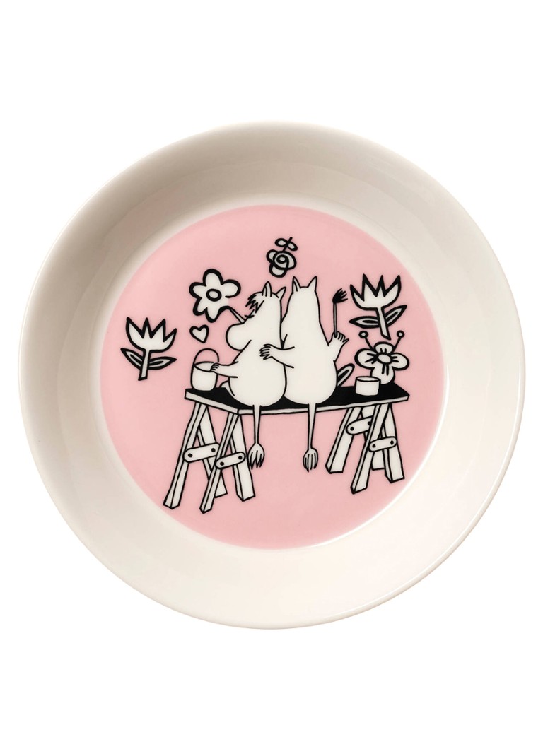 Arabia Moomin Love gebaksbordje 15 cm Lichtroze